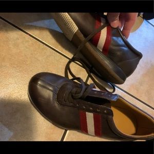 Men's Leather BALLY sneakers  (BROWN SHOES)